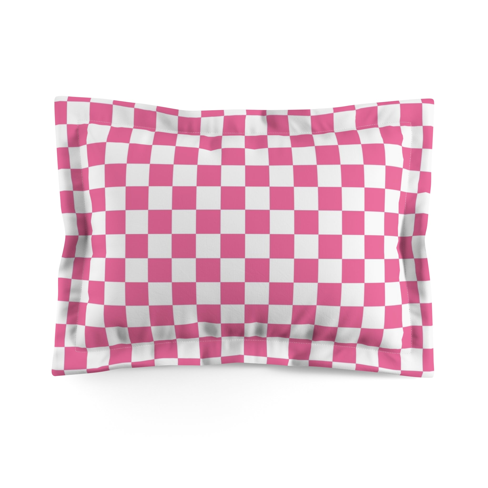 Yuyushiki Pink Check Microfiber Pillow Sham, Artsulli - Art is Long, Life is Short, Home Decor, Size, Standard, , , , , 14680985070338587886