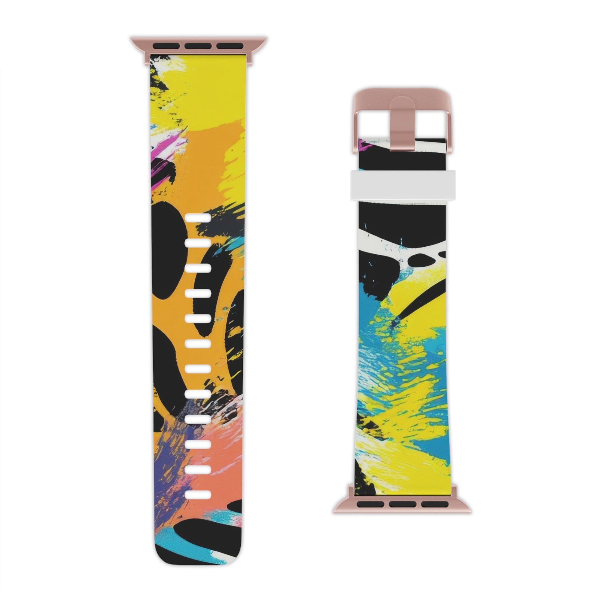 Zebra Stripes x Leopard Print x Paint Splatter Multi-Color Watch Band for Apple Watch, Artsulli - Art is Long, Life is Short, Accessories, , , , , , , 