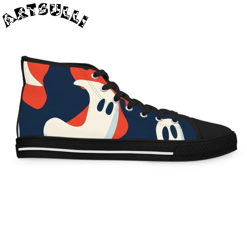 JAKKOUTTHEBXX Camo Ghosts Women’s High Top Sneakers JAKKOUTTHEBXX