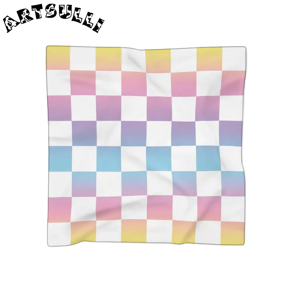 JAKKOUTTHEBXX Vaporwave Check II Poly Scarf JAKKOUTTHEBXX Artsulli