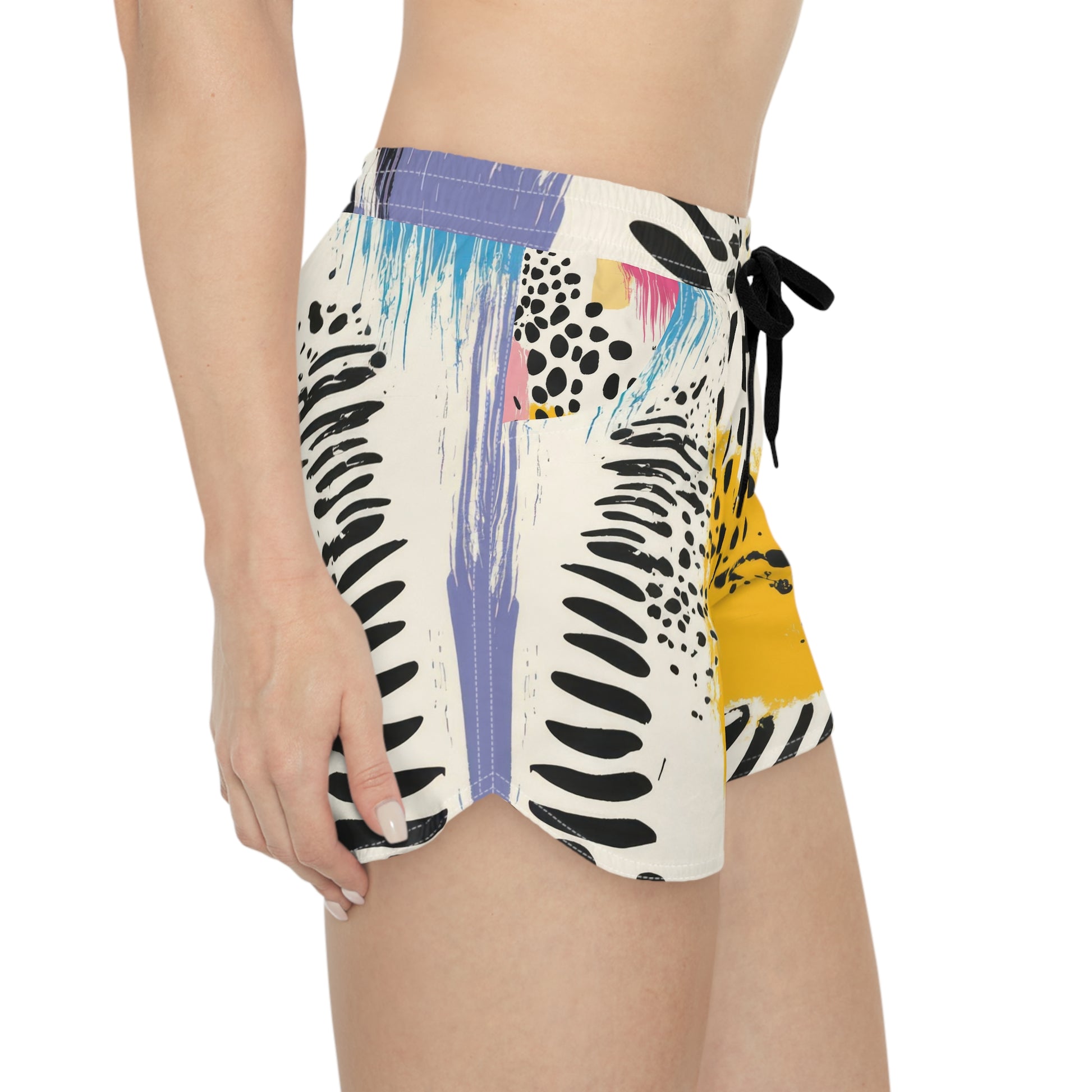 Rae Zebra Rhapsody II Women's Casual Shorts (AOP), Artsulli - Art is Long, Life is Short, All Over Prints, , , , , , , 