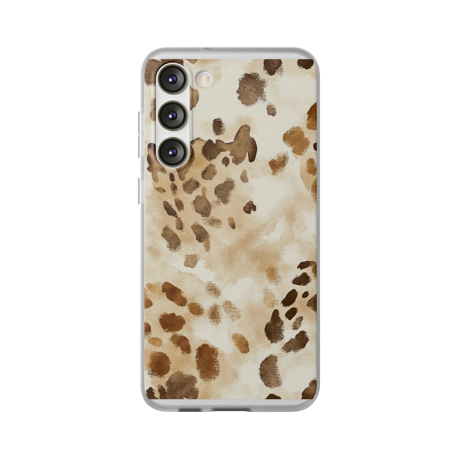 Brown and Beige Watercolor Dalmatian Phone Case, Artsulli - Art is Long, Life is Short, Phone Case, Size, Samsung Galaxy S23 Plus with gift packaging, , , , , 31439270852571361847
