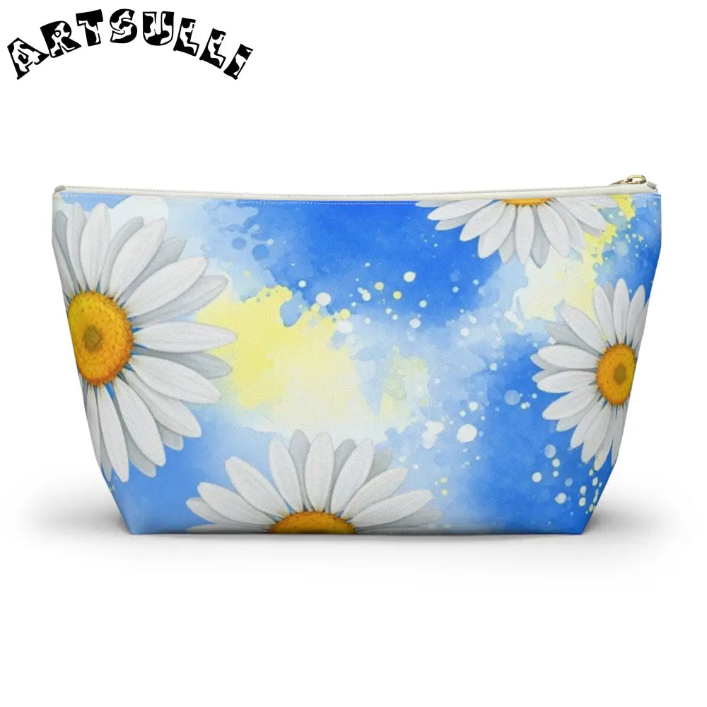 JAKKOUTTHEBXX Daisies Accessory Pouch w T-bottom JAKKOUTTHEBXX