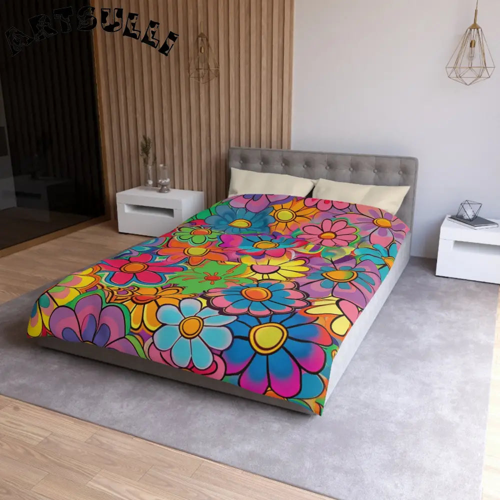 JAKKOUTTHEBXX Chromatic Daisy Dream Microfiber Duvet Cover