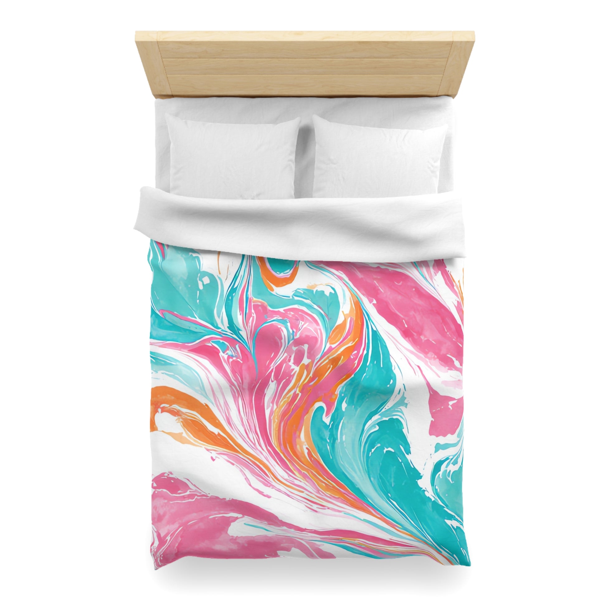 Liquid Pastel Spill Multi-Color Microfiber Duvet Cover, Artsulli - Art is Long, Life is Short, Home Decor, , , , , , , 