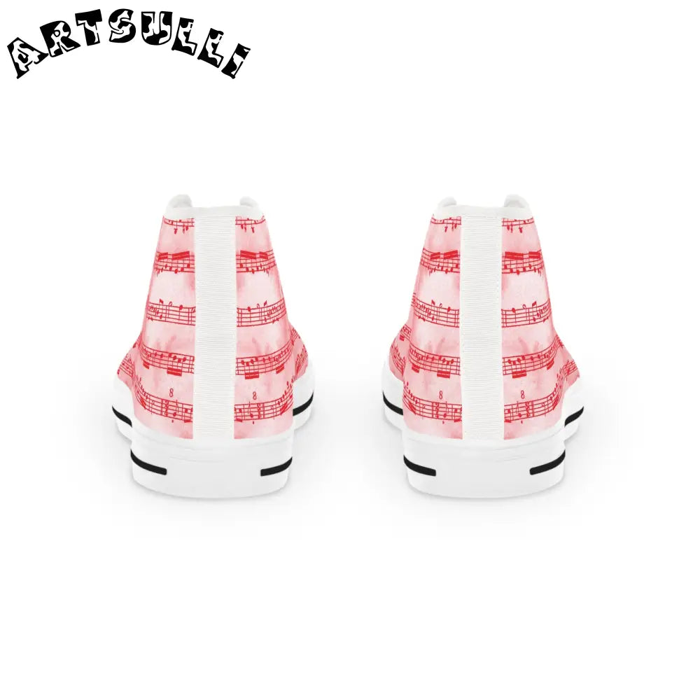 JAKKOUTTHEBXX Pink Musical Note High-Top Sneakers 2025