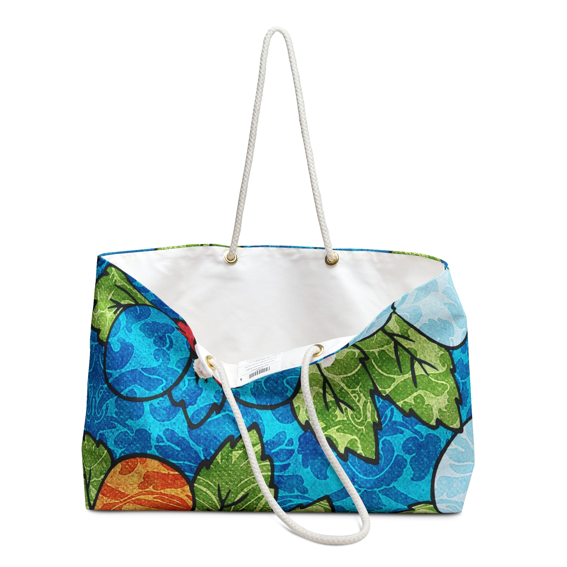 Blue Orange Groovy Weekender Bag, Artsulli - Art is Long, Life is Short, Bags, , , , , , , 