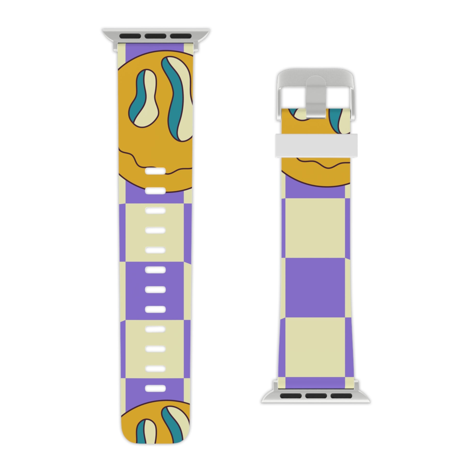 Trippy Flower Power Motifs Watch Band for Apple Watch, Artsulli - Art is Long, Life is Short, Accessories, , , , , , , 