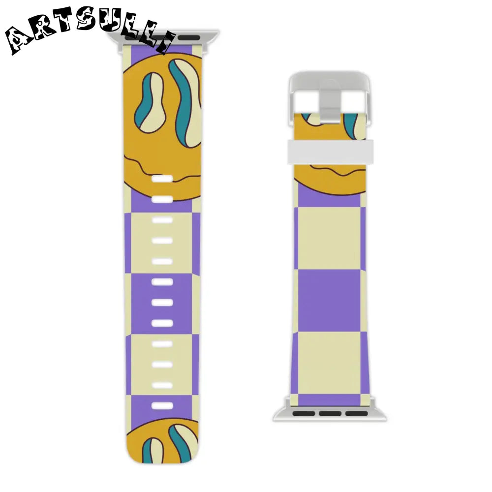 JAKKOUTTHEBXX Trippy Flower Power Motifs Watch Band for Apple Watch