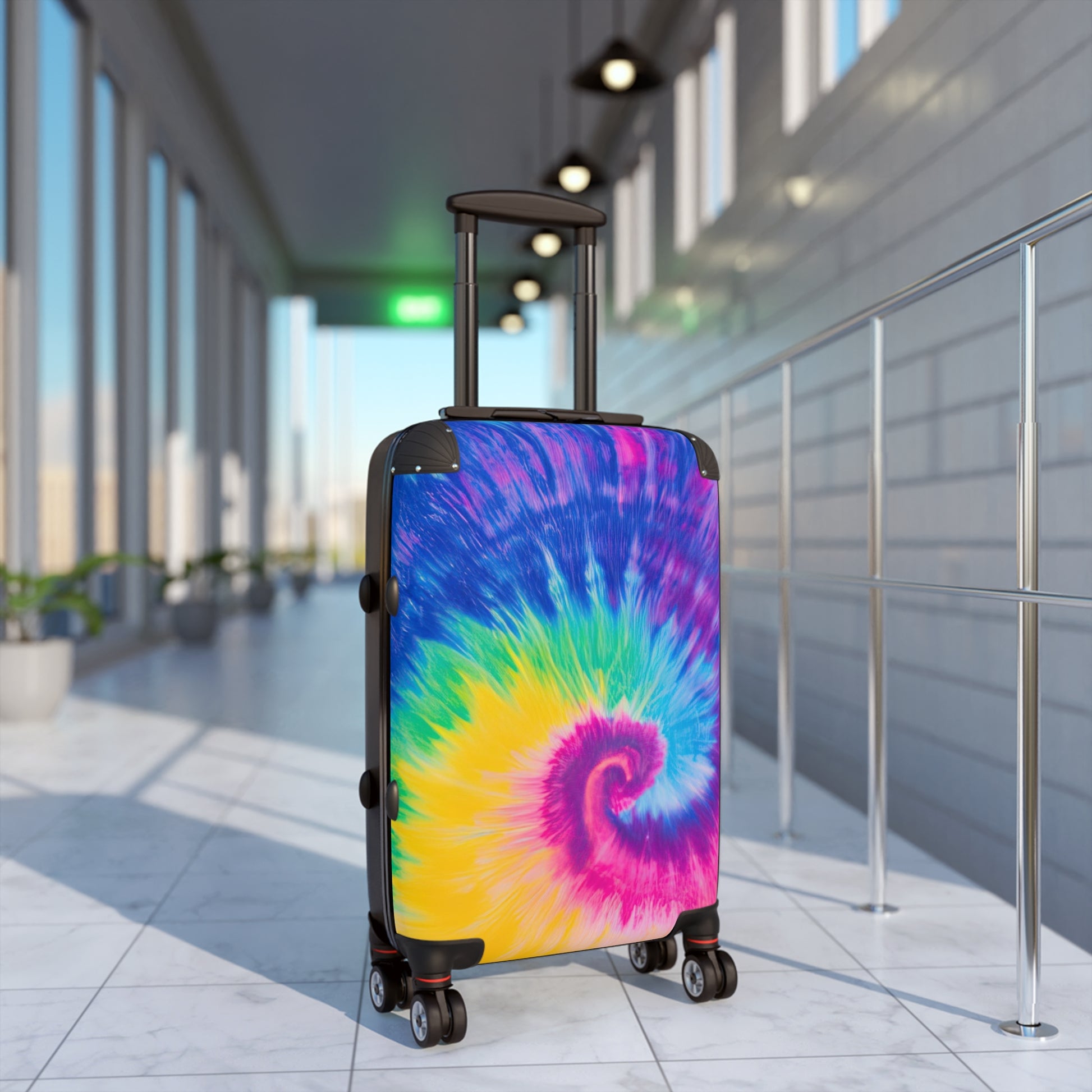 Psychedelic Tie Dye Suitcase, Artsulli - Art is Long, Life is Short, Bags, , , , , , , 