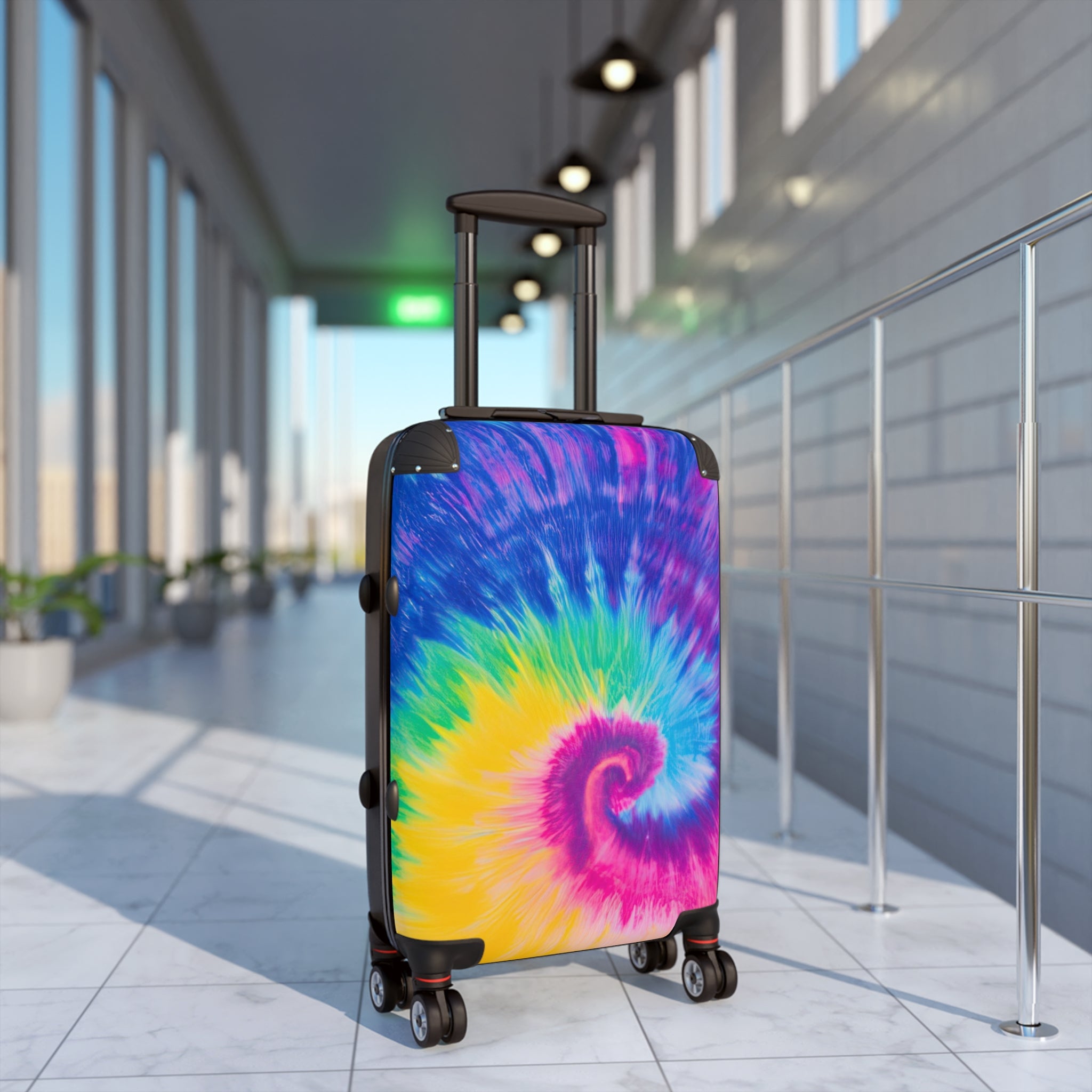 Psychedelic Tie Dye Suitcase, Artsulli - Art is Long, Life is Short, Bags, , , , , , , 