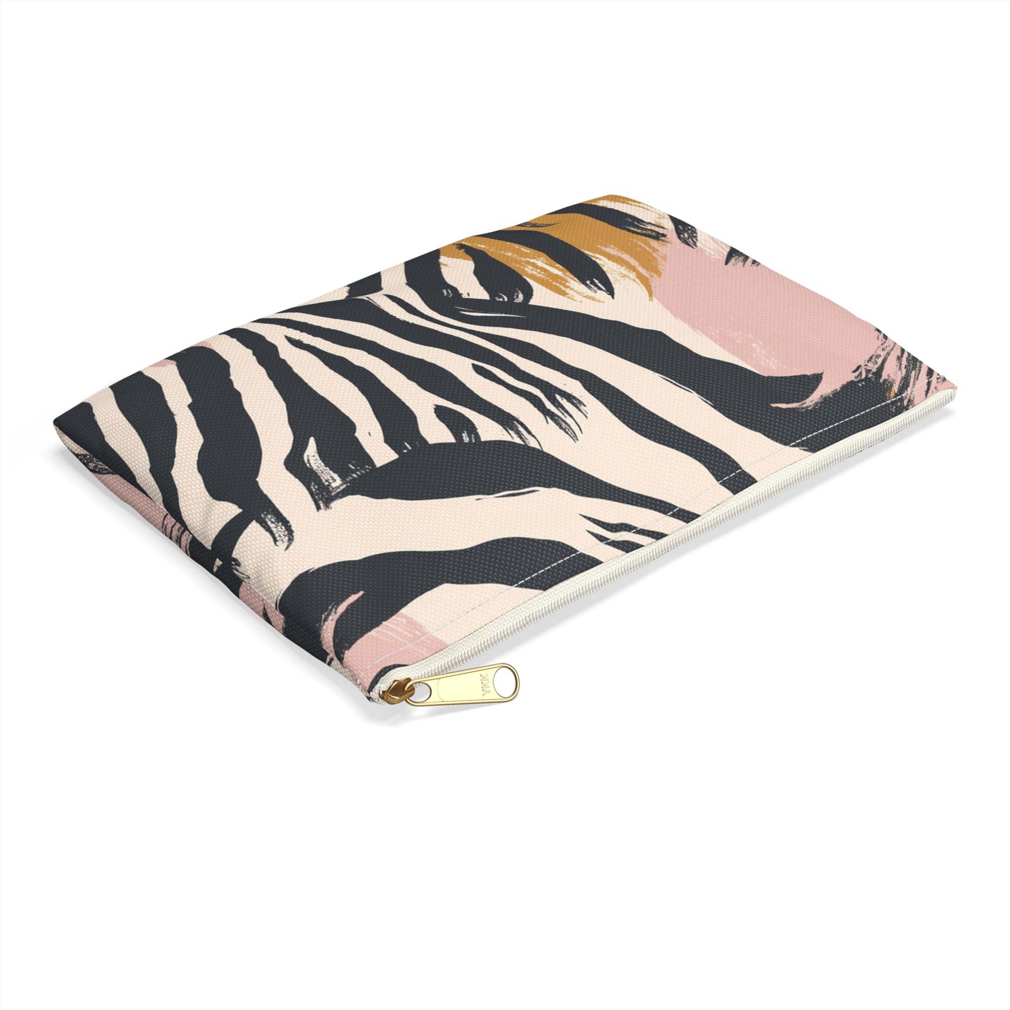 Zebra Brush Strokes Accessory Pouch, Artsulli - Art is Long, Life is Short, Bags, , , , , , , 
