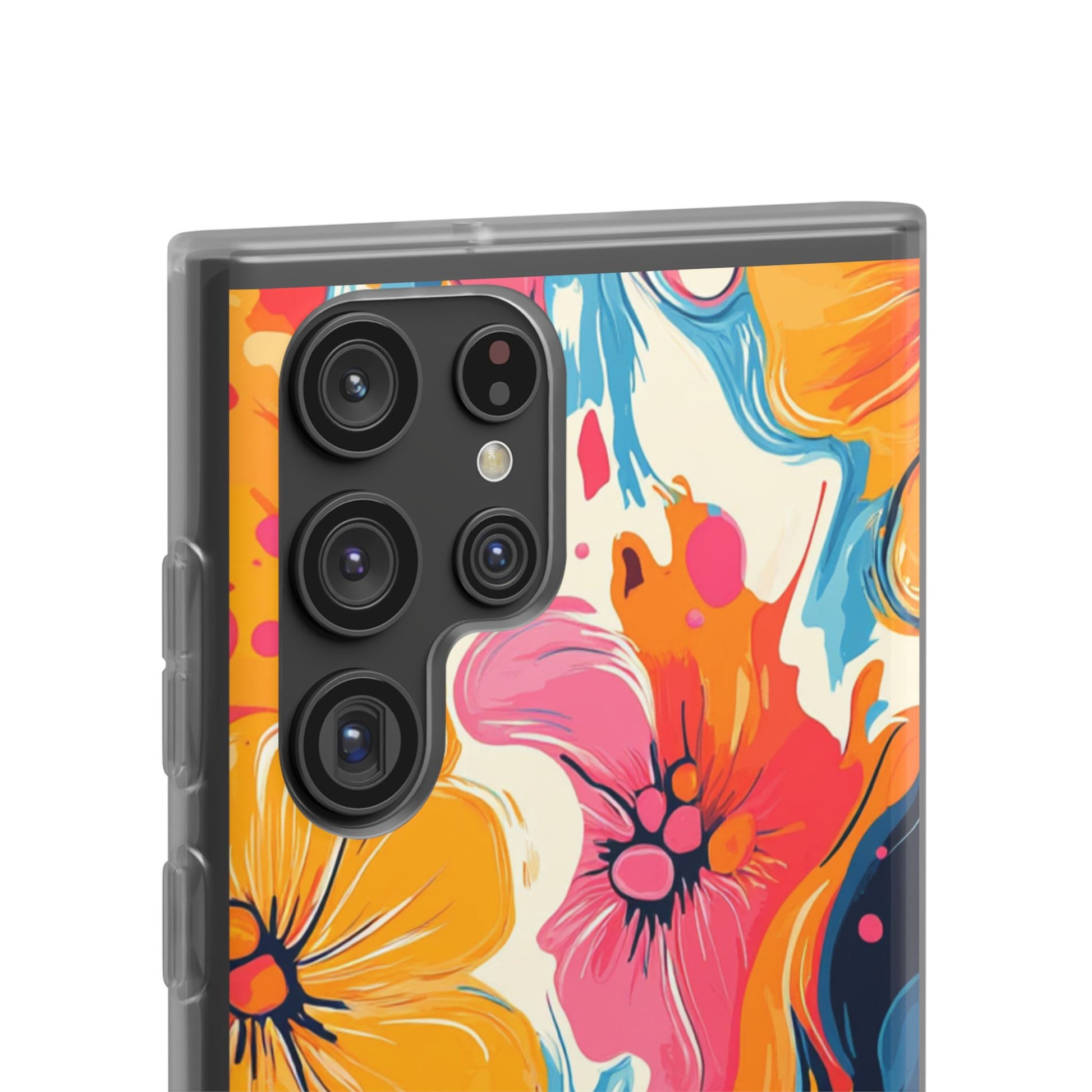 Vibrant Abstract Floral Flexi Case, Artsulli - Art is Long, Life is Short, Phone Case, , , , , , , 