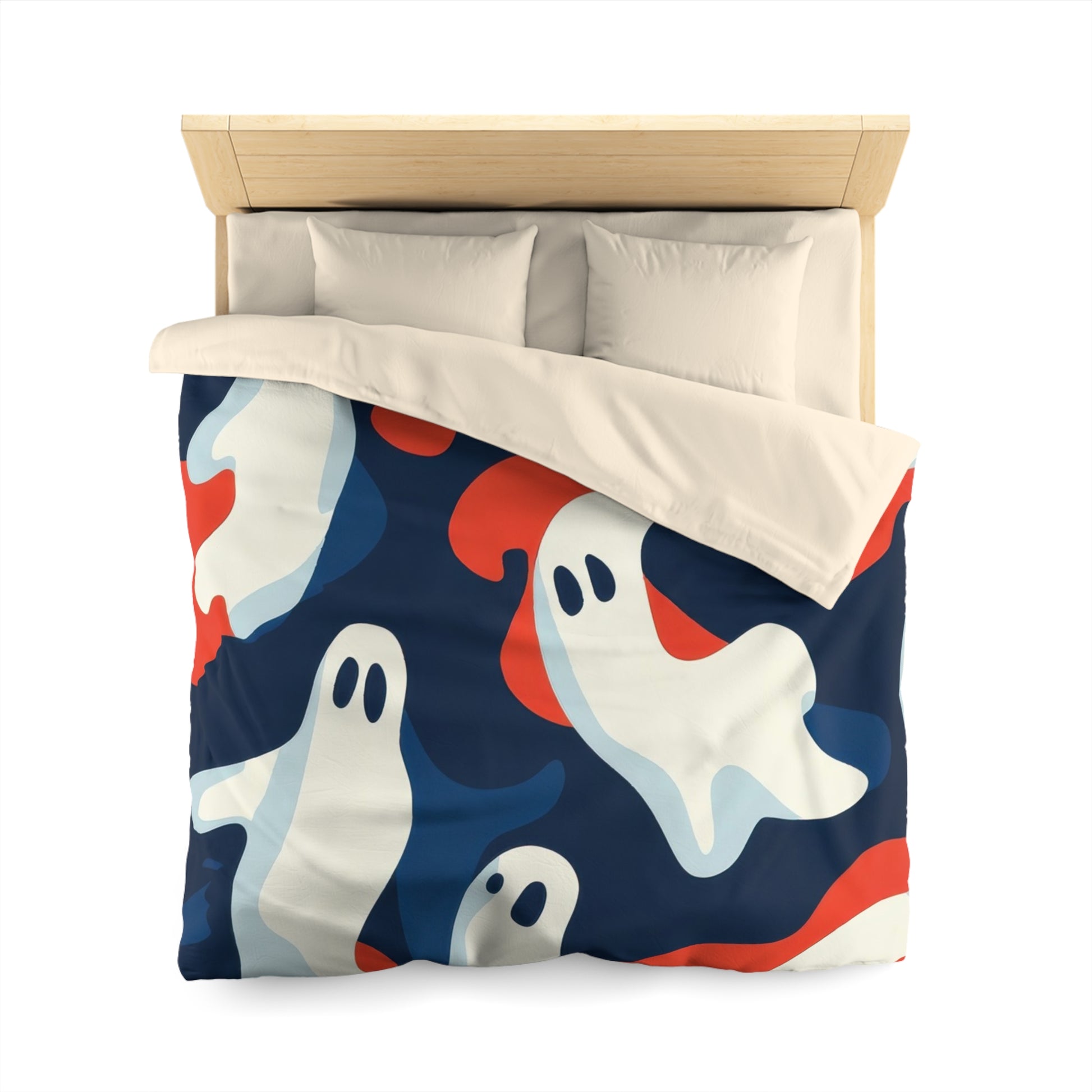 Camo Ghosts Microfiber Duvet Cover, Artsulli - Art is Long, Life is Short, Home Decor, , , , , , , 