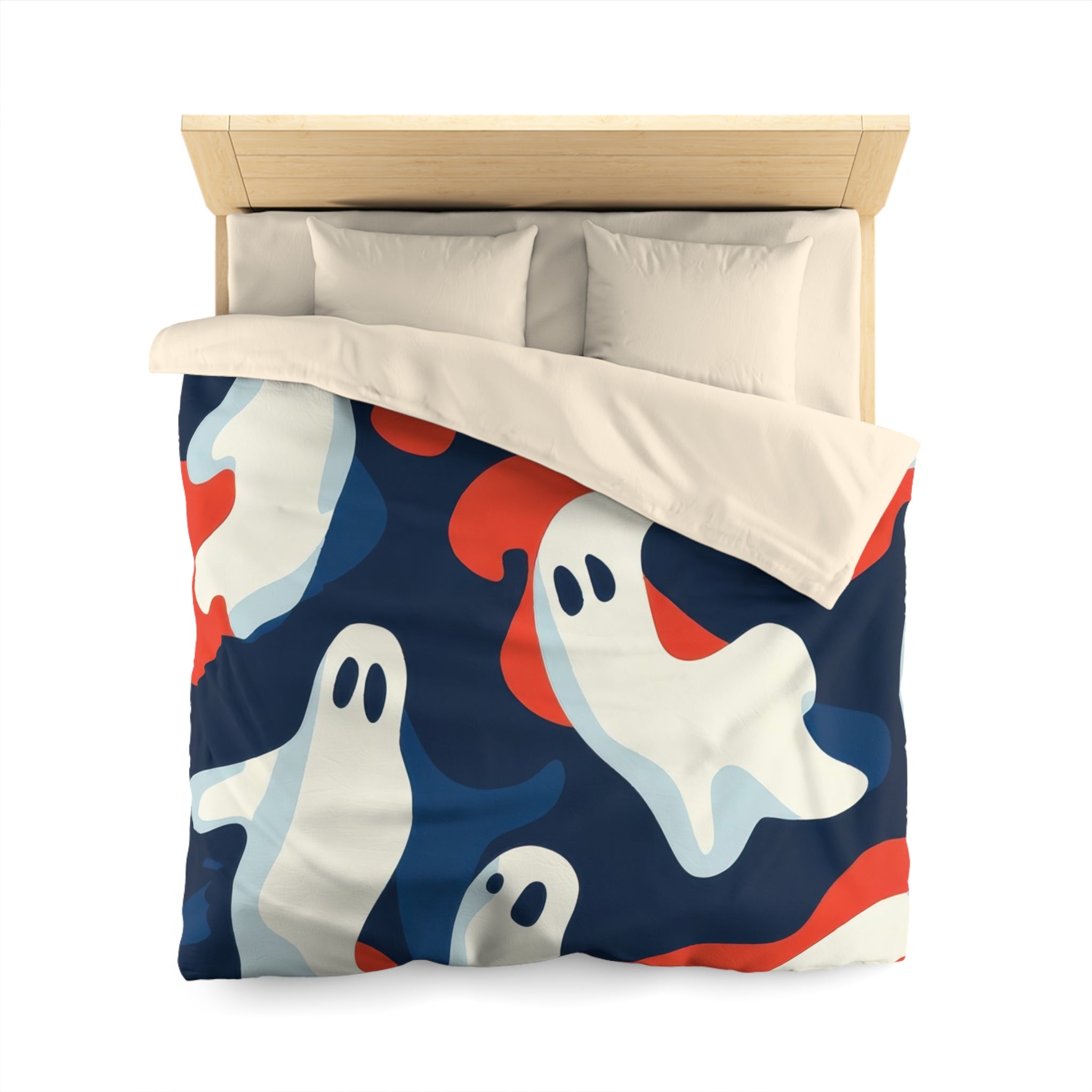 Camo Ghosts Microfiber Duvet Cover, Artsulli - Art is Long, Life is Short, Home Decor, , , , , , , 