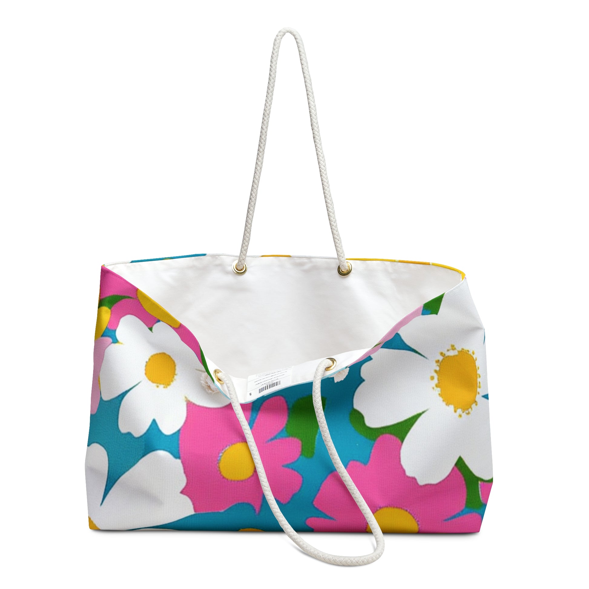 Flowers Multi-Color Weekender Bag, Artsulli - Art is Long, Life is Short, Bags, , , , , , , 