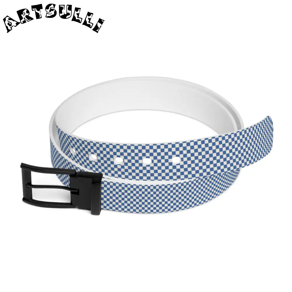 JAKKOUTTHEBXX Checkerboard Blue Belt JAKKOUTTHEBXX Artsulli - Art