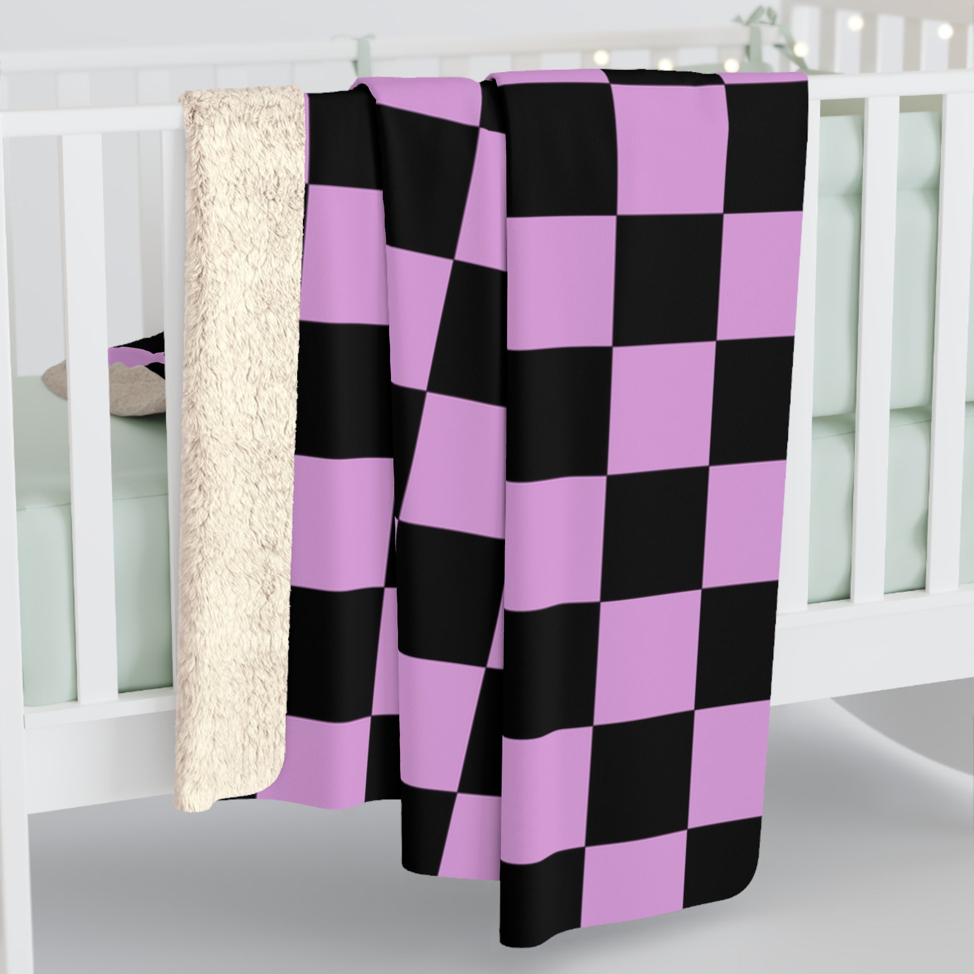Pixel Punk Vision Sherpa Fleece Blanket, Artsulli - Art is Long, Life is Short, Home Decor, , , , , , , 