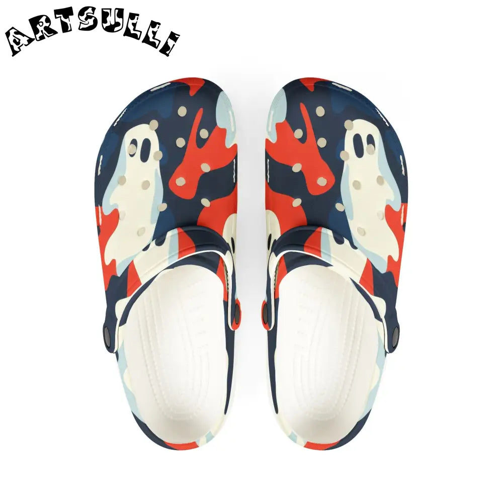 JAKKOUTTHEBXX Camo Ghosts EVA Foam Rubber Shoes (AOP) JAKKOUTTHEBXX