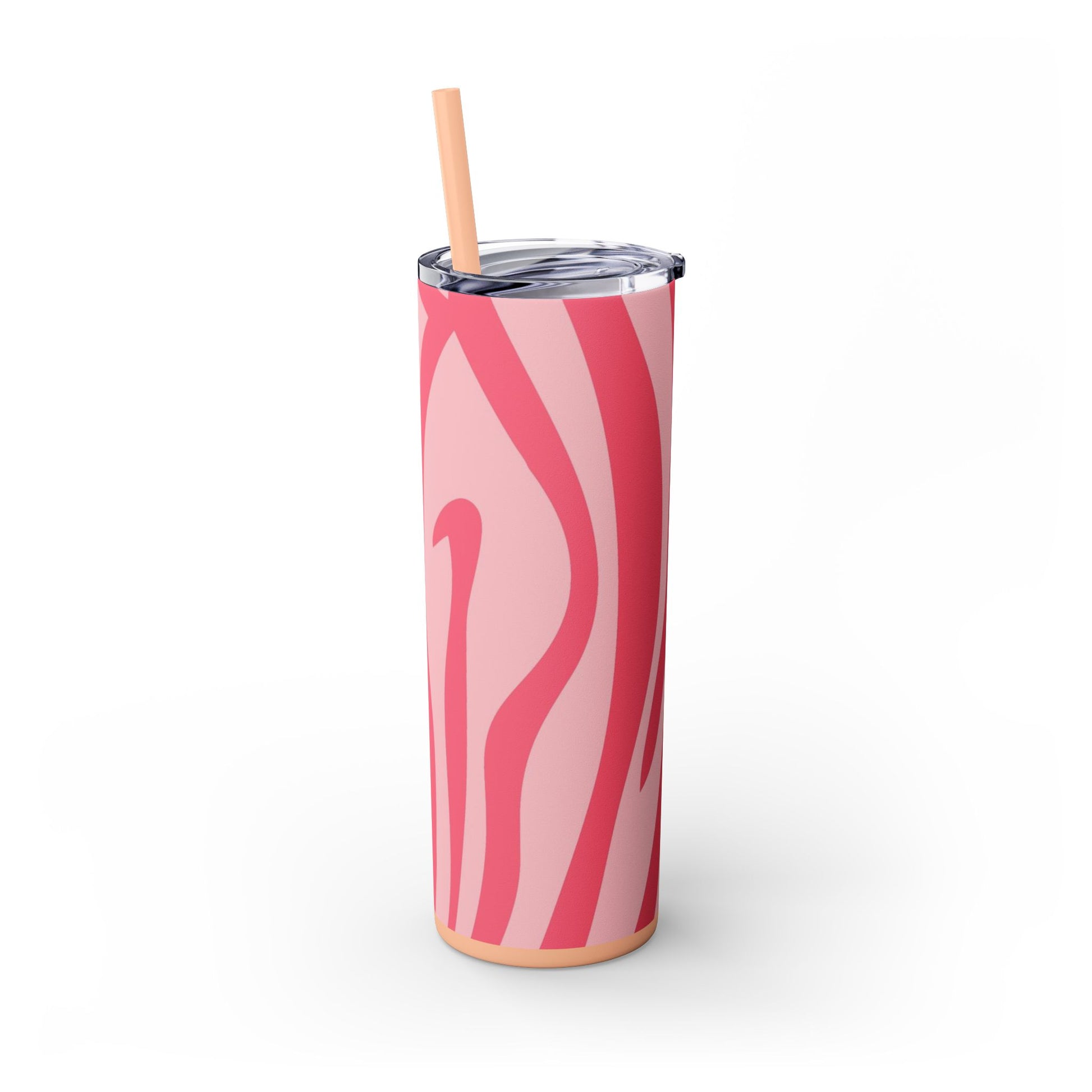Nagels Pink Zebra Skinny Tumbler with Straw, 20oz, Artsulli - Art is Long, Life is Short, Mug, , , , , , , 