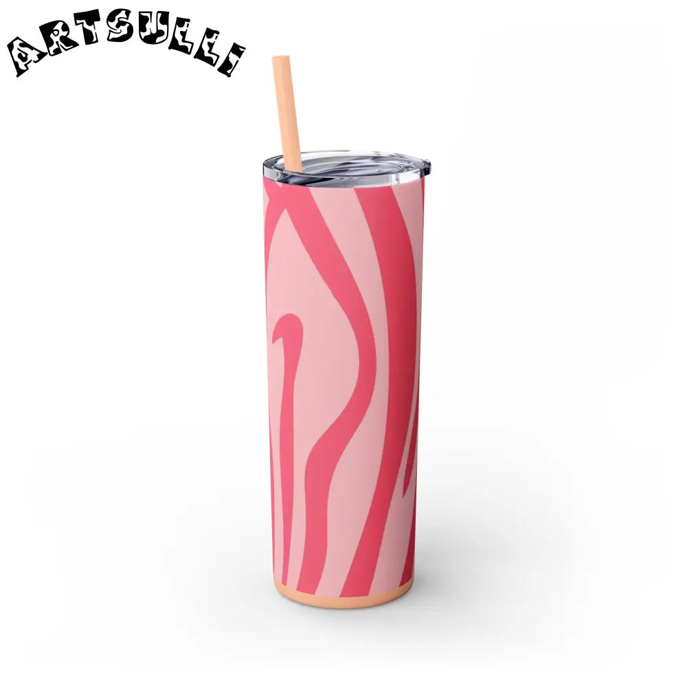 JAKKOUTTHEBXX Pink Zebra Print Maars Skinny Tumbler 2025