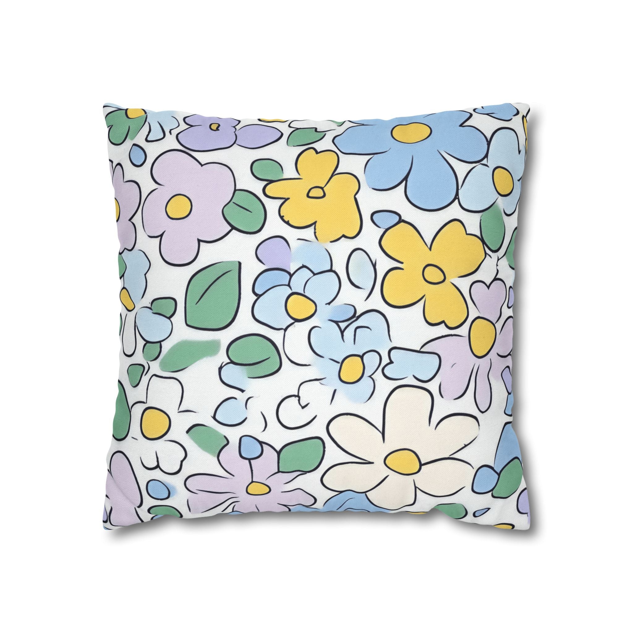 Spun Polyester Square Pillowcase