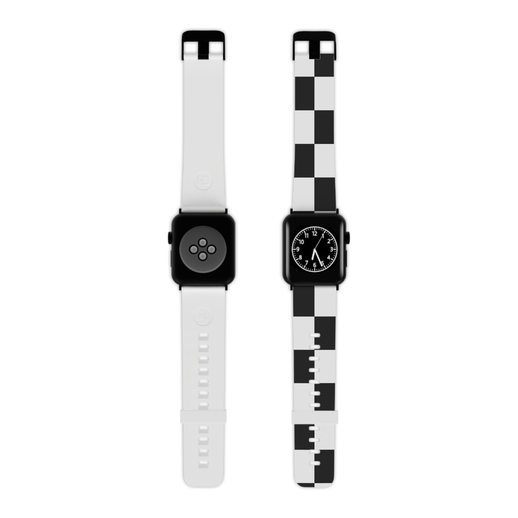 Checkerboard Black and White Watch Band for Apple Watch, Artsulli - Art is Long, Life is Short, Accessories, Size, 7.5'' × 0.75'' / 38 - 40 mm, Color, Black, , , 24884002574813
