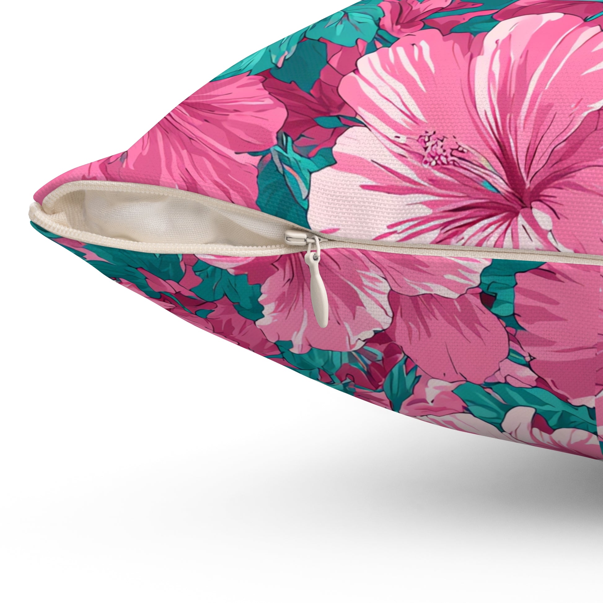 Flowerpunk Aloha Spun Polyester Square Pillow, Artsulli - Art is Long, Life is Short, Home Decor, , , , , , , 