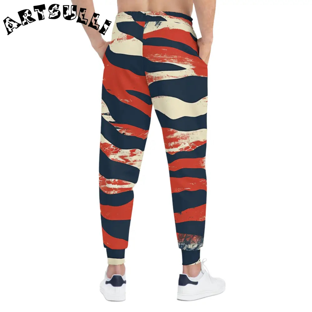 JAKKOUTTHEBXX Camo Tiger Stripes Athletic Joggers (AOP)