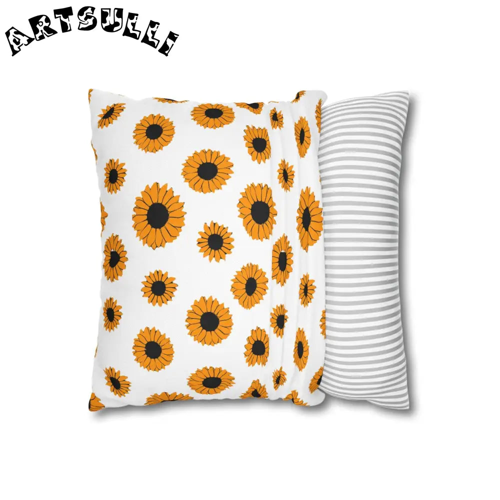 JAKKOUTTHEBXX Sunflowers Spun Polyester Square Pillowcase