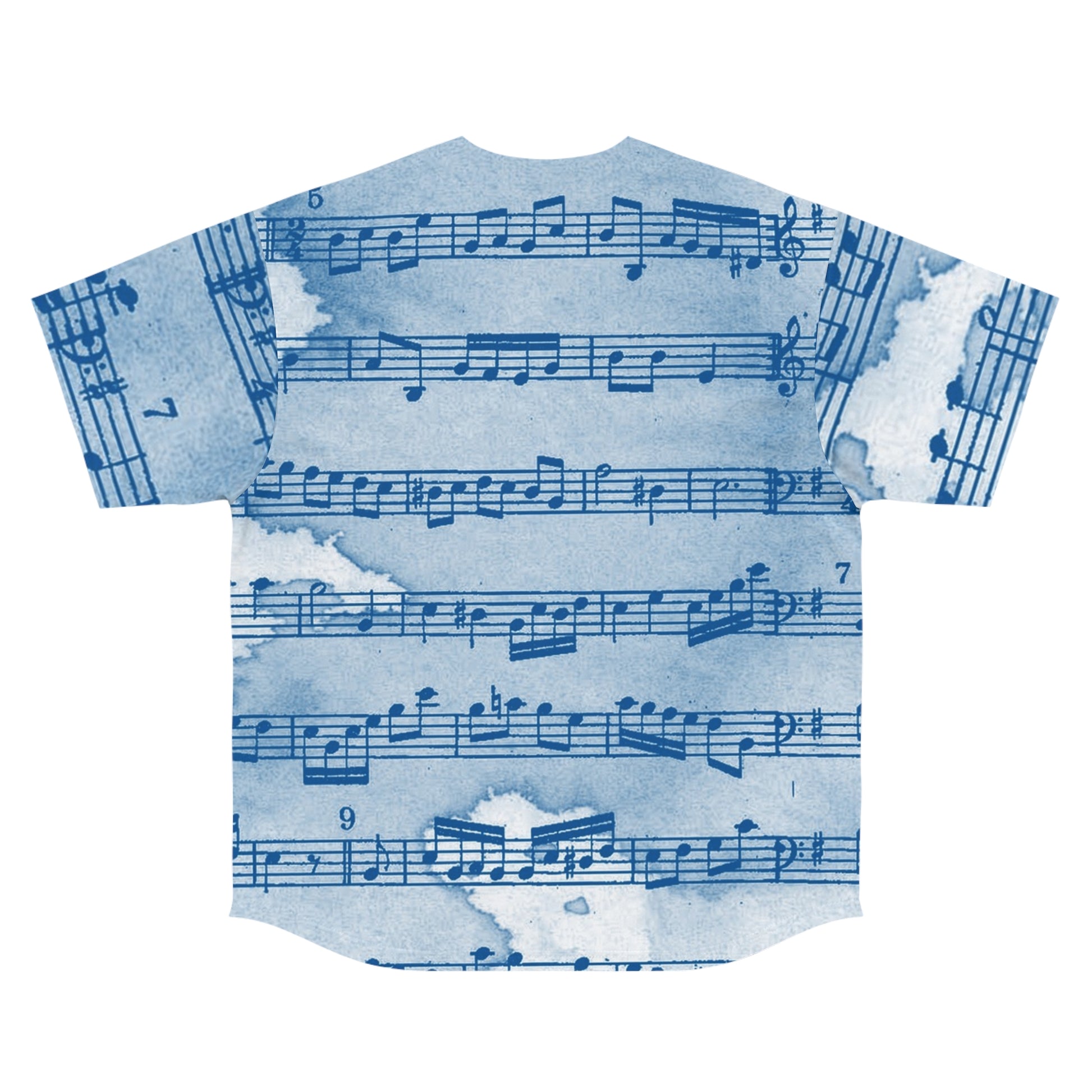 Drip Spill Type Beat Sheet Music Blue Men's Baseball Jersey (AOP), Artsulli - Art is Long, Life is Short, All Over Prints, , , , , , , 