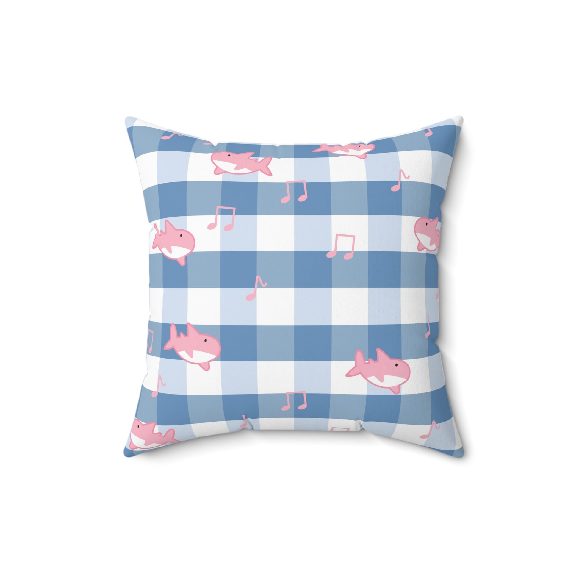 Music Shark Spun Polyester Square Pillow, Artsulli - Art is Long, Life is Short, Home Decor, , , , , , , 