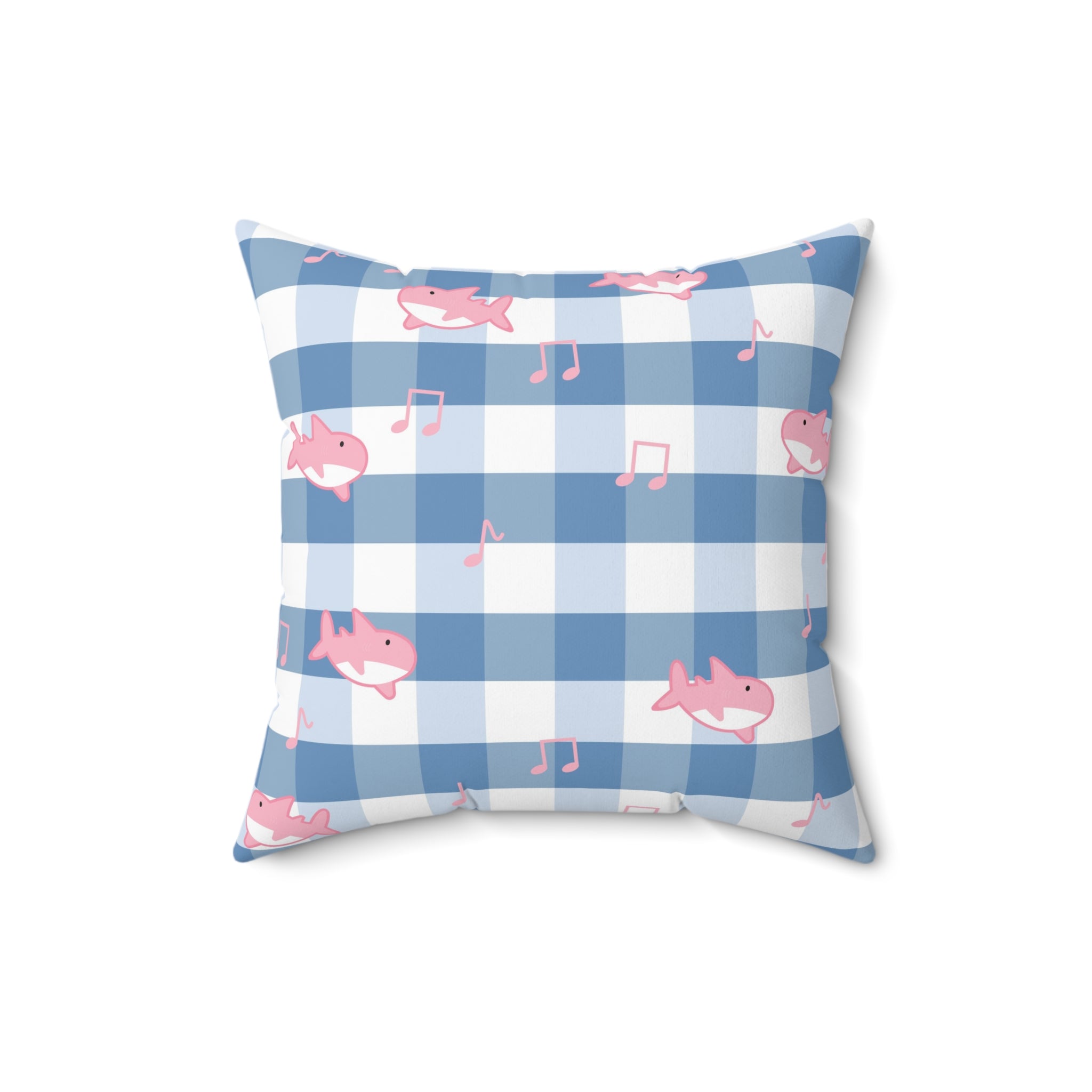 Music Shark Spun Polyester Square Pillow, Artsulli - Art is Long, Life is Short, Home Decor, , , , , , , 