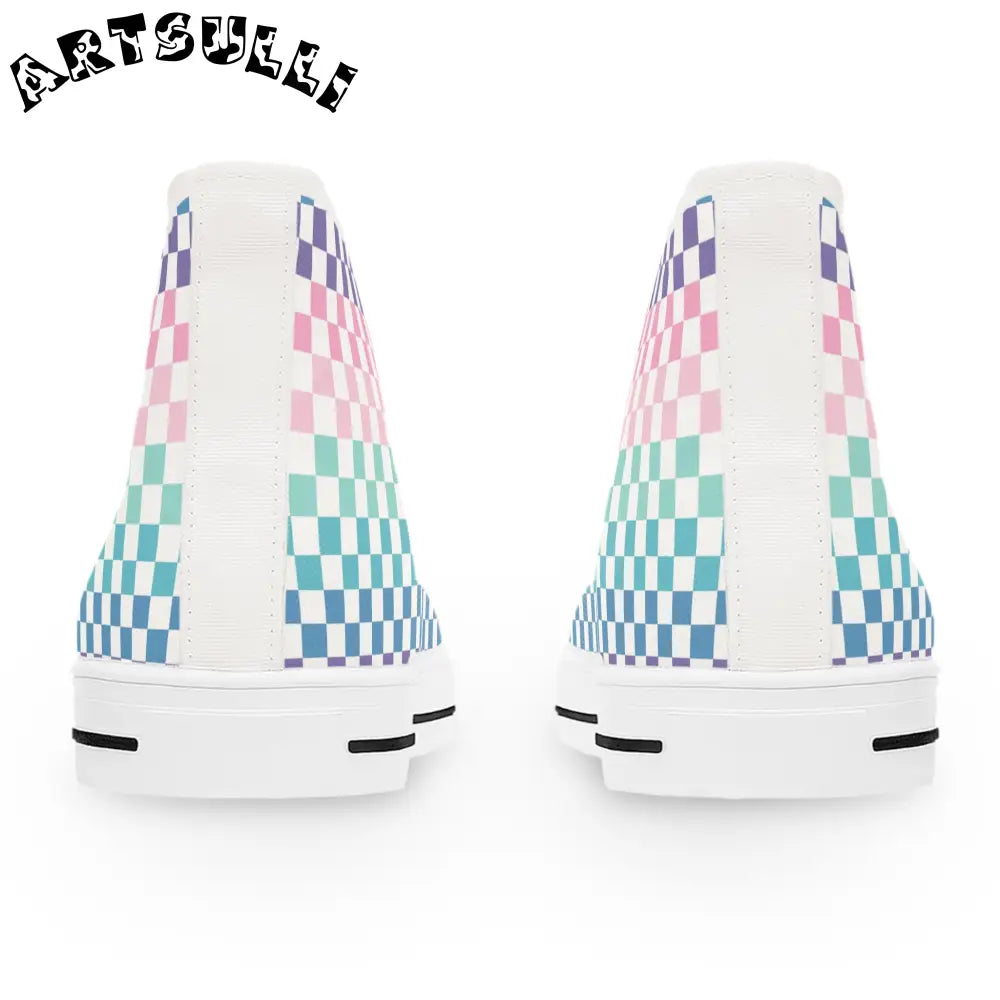 JAKKOUTTHEBXX Vaporwave Rainbow Checkerboard II Multi-Color Women’s