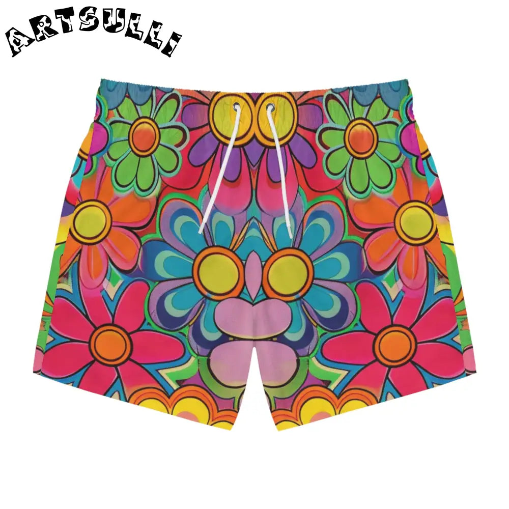 JAKKOUTTHEBXX Chromatic Daisy Dream Swim Trunks (AOP) JAKKOUTTHEBXX