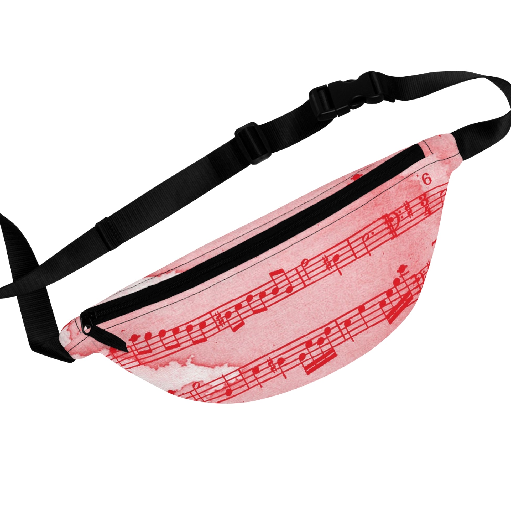 Drip Spill Type Beat Sheet Music Red Fanny Pack, Artsulli - Art is Long, Life is Short, Bags, Size, One size, , , , , 31821959407867508645