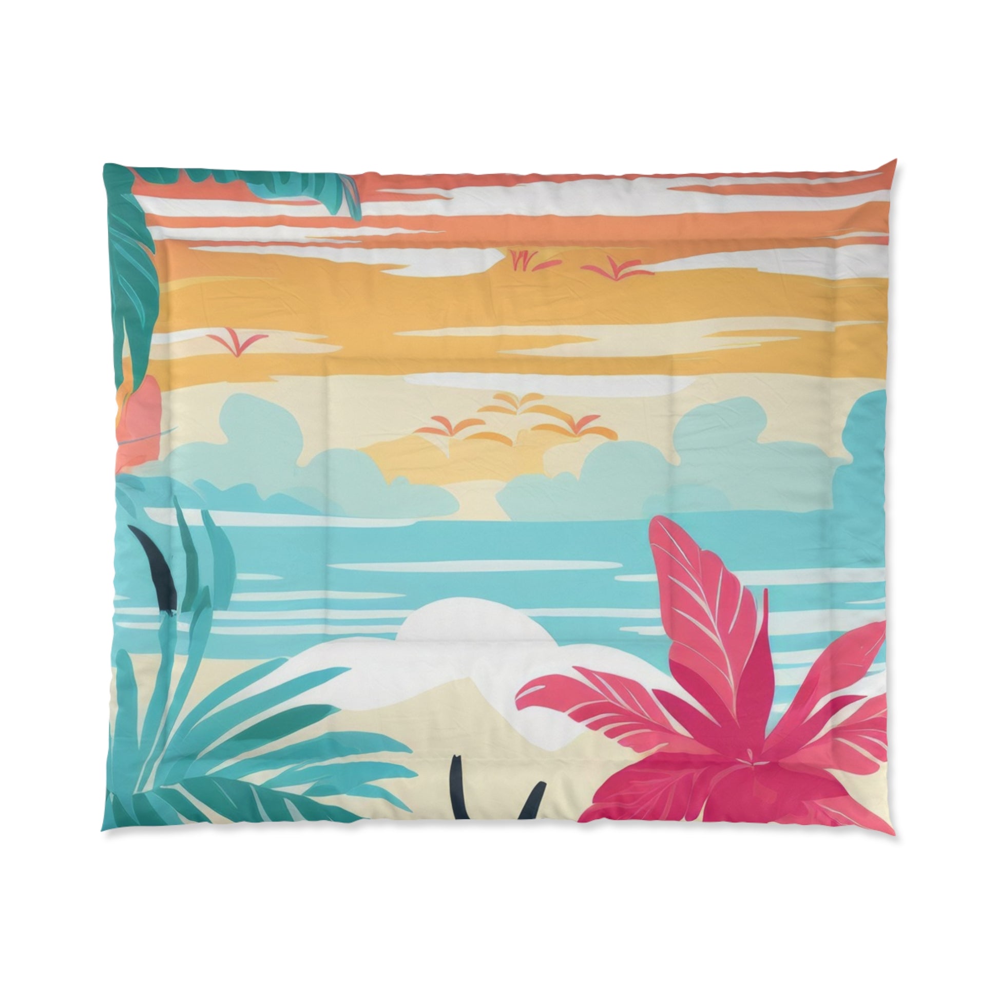 Afshar Island Dream Comforter, Artsulli - Art is Long, Life is Short, Home Decor, Size, 104" × 88", , , , , 30485172183417165073