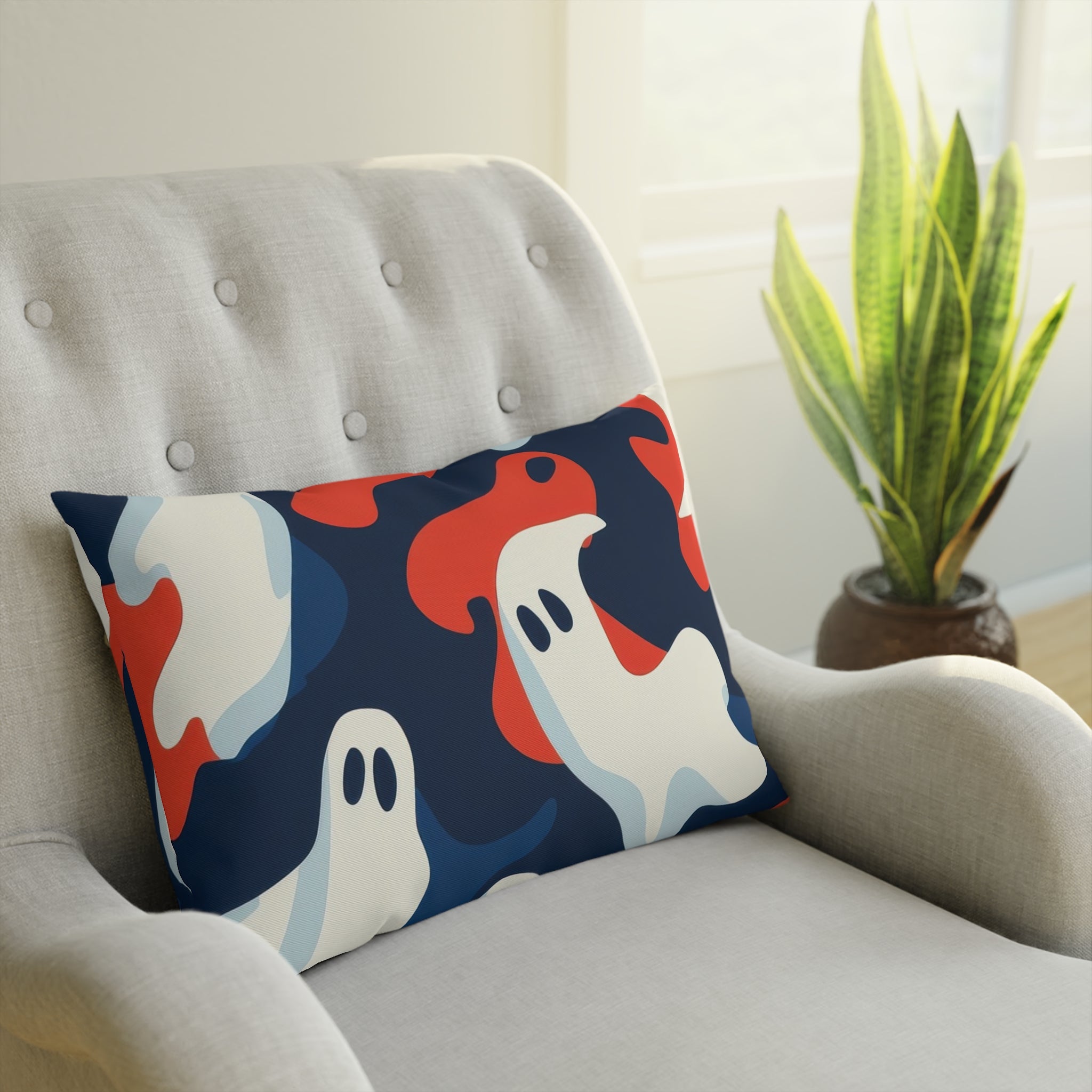 Camo Ghosts Cushion, Artsulli - Art is Long, Life is Short, Home Decor, , , , , , , 