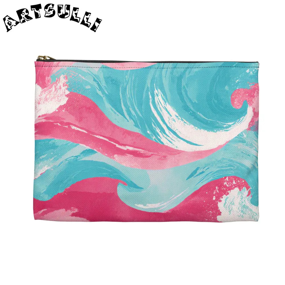 JAKKOUTTHEBXX The Great Pastelwave Pink and Blue Accessory Pouch