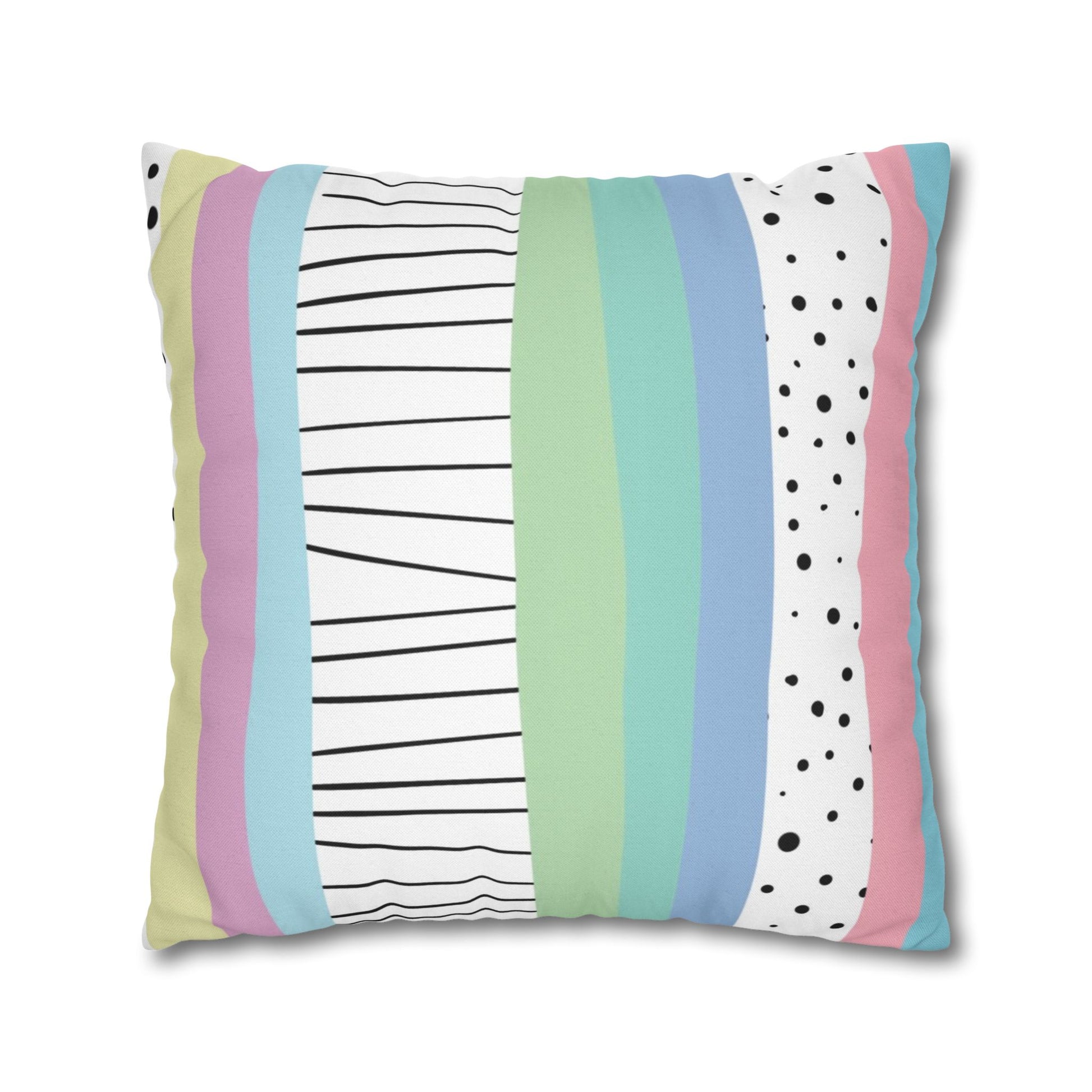 Spun Polyester Square Pillowcase, Artsulli - Art is Long, Life is Short, Home Decor, , , , , , , 