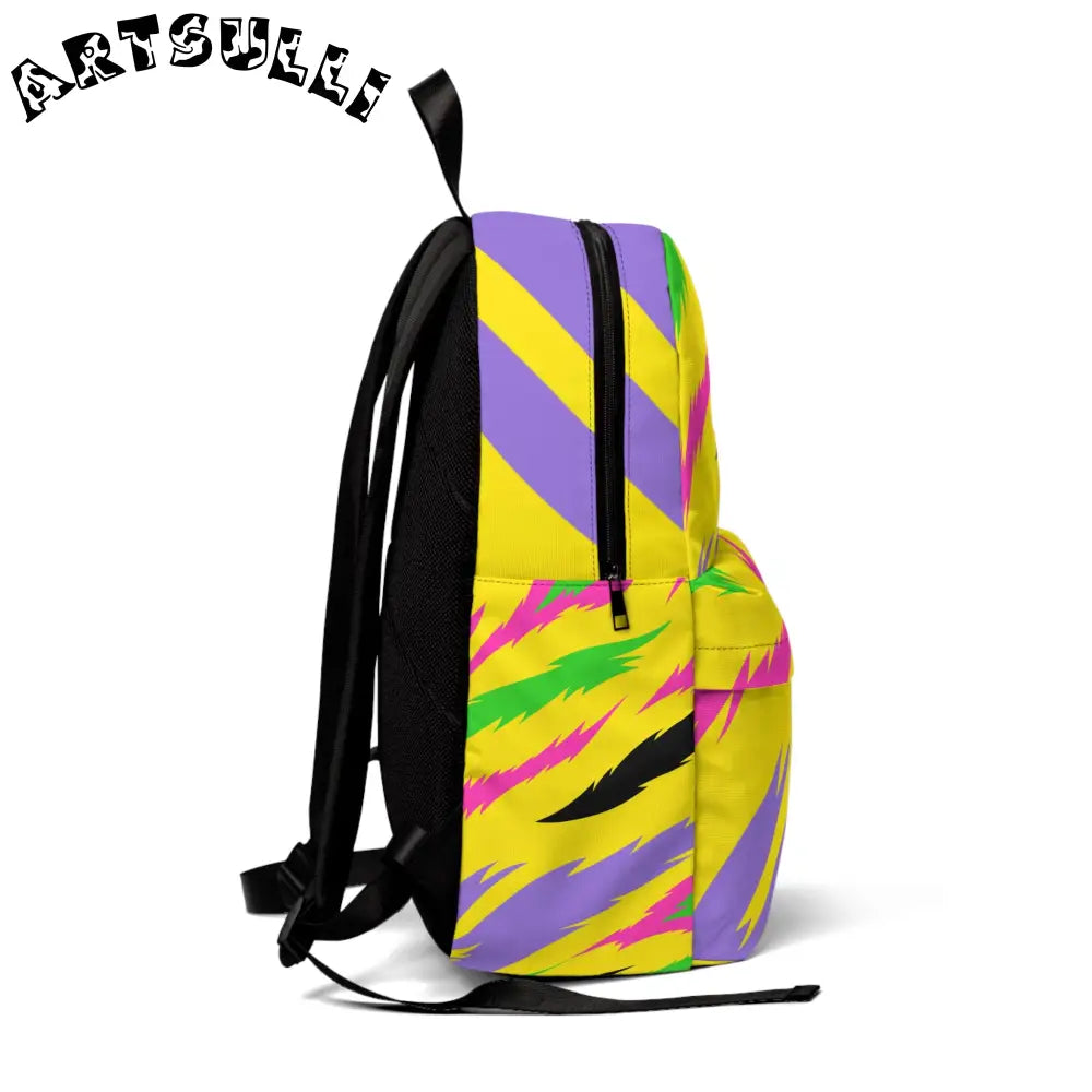 JAKKOUTTHEBXX Yellow Striped Backpack with All-Day Carrying Comfort 2025