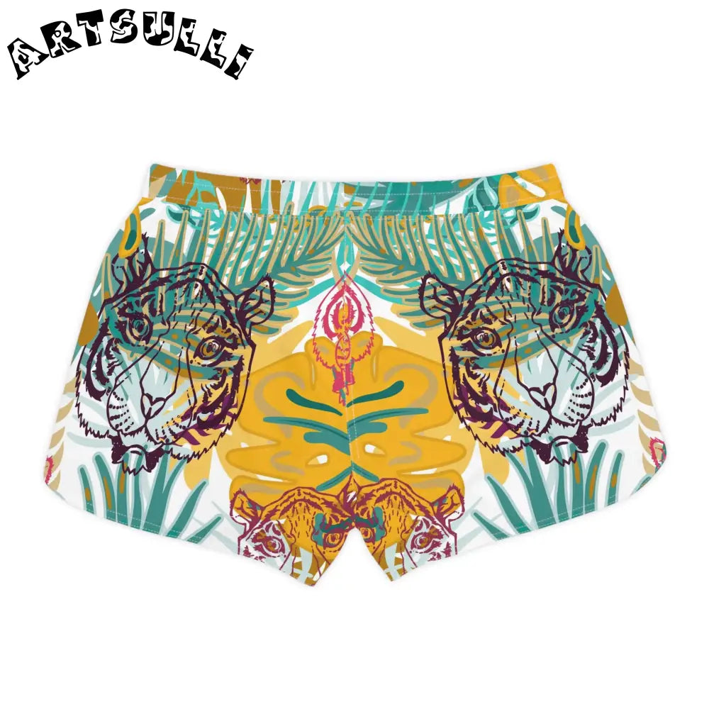 JAKKOUTTHEBXX Tropical Jungle Tigers Green and Brown Women’s Casual