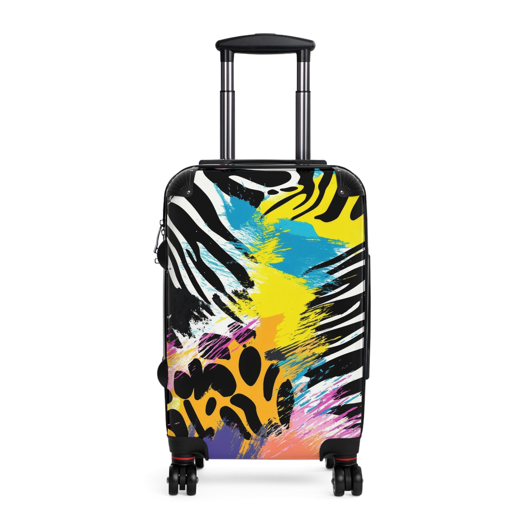 Zebra Stripes x Leopard Print x Paint Splatter Multi-Color II Suitcase, Artsulli - Art is Long, Life is Short, Bags, Size, Small, Color, Black, , , 17765913287976
