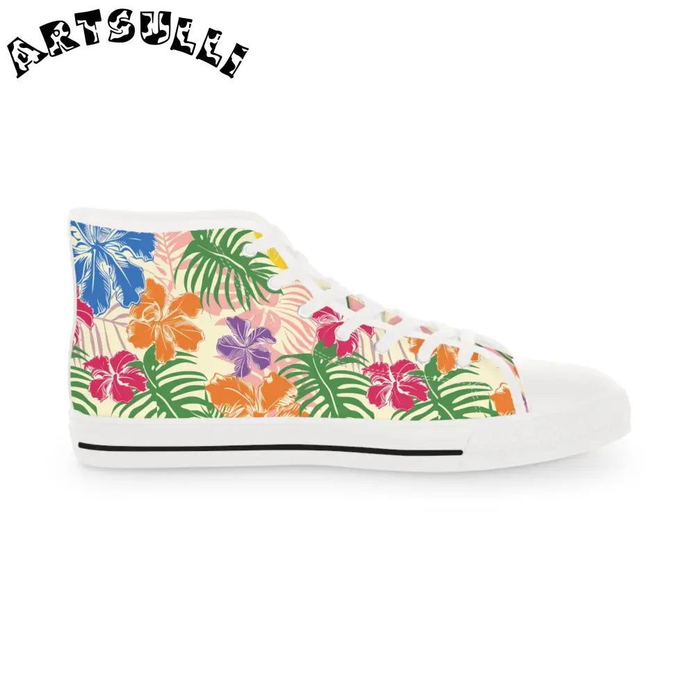 JAKKOUTTHEBXX Tropical Art Printed Breathable Polyester Canvas Sneakers 2025