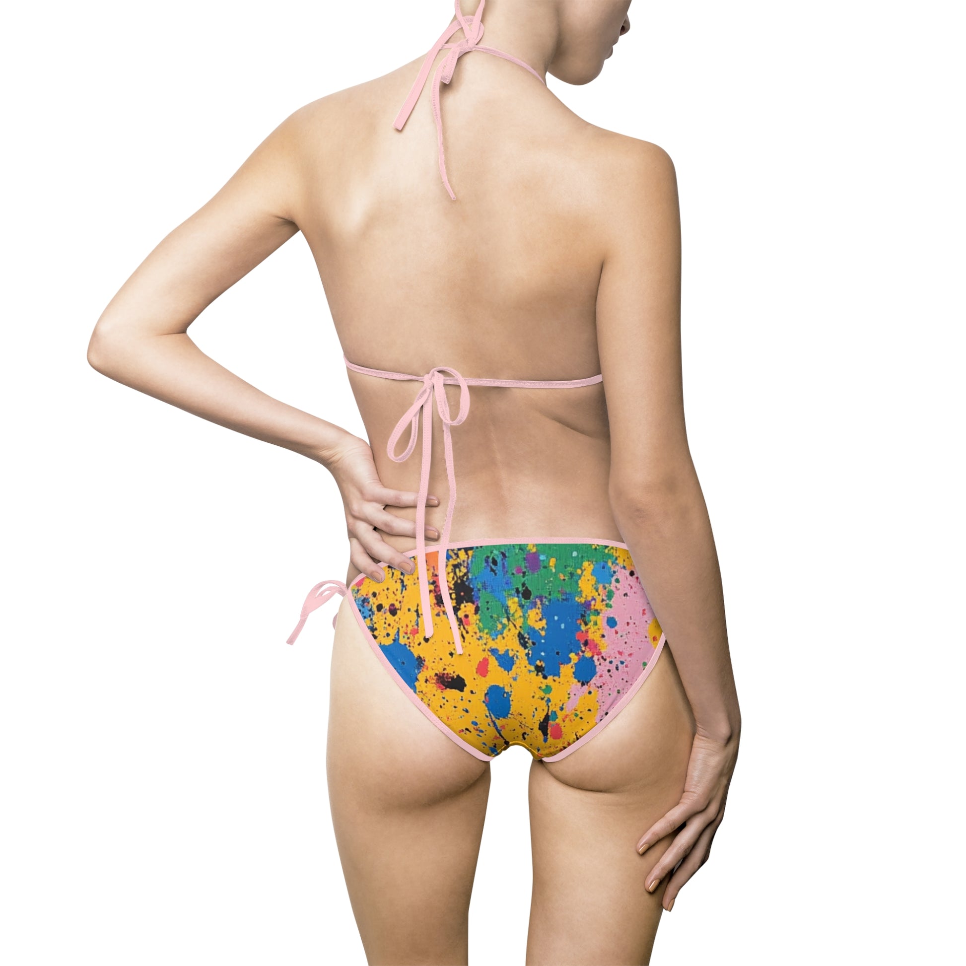 The Colors Of Paint Splatter Women's Bikini Swimsuit (AOP), Artsulli - Art is Long, Life is Short, All Over Prints, , , , , , , 