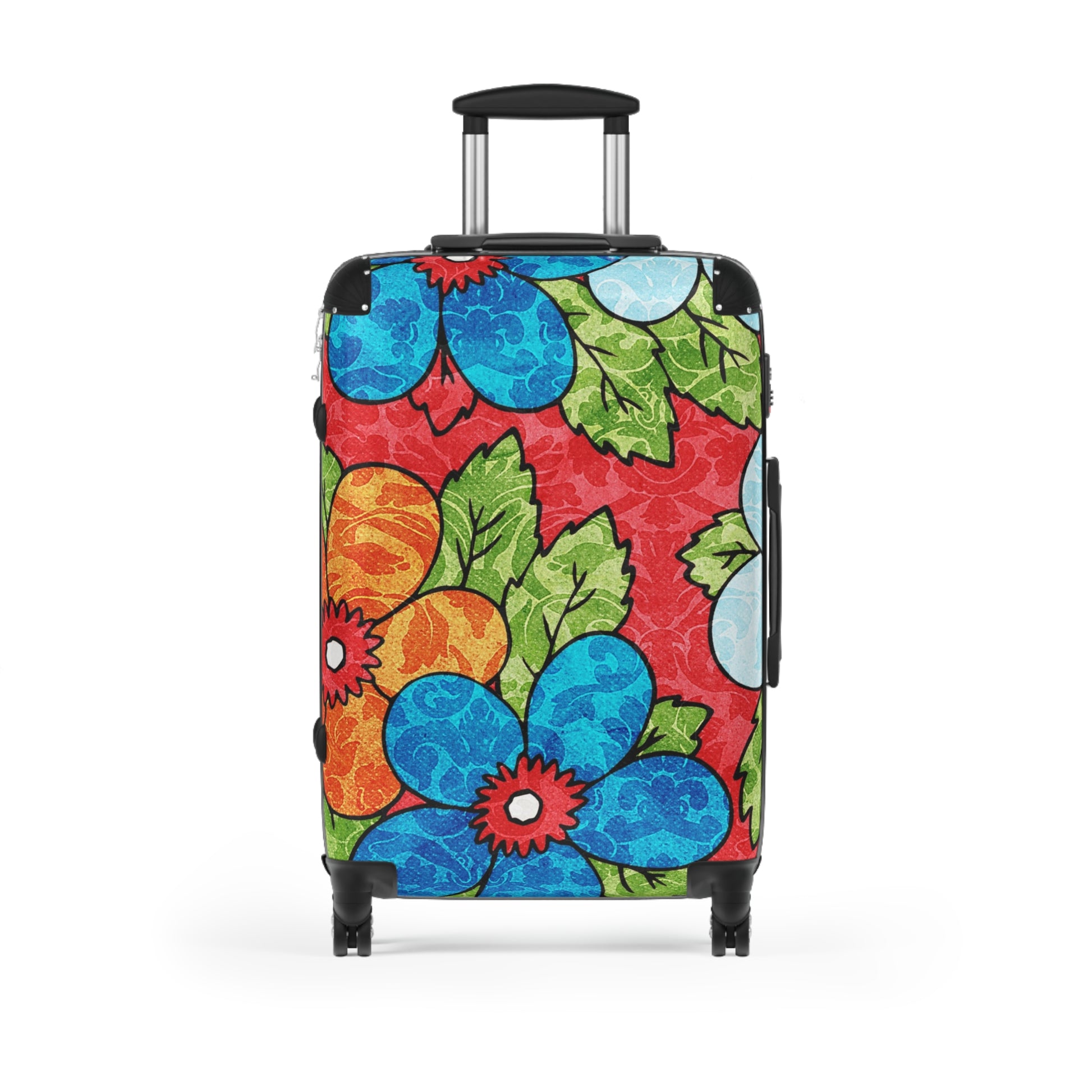 Groovy Red Floral Kl Suitcase, Artsulli - Art is Long, Life is Short, Bags, Size, Medium, Color, Black, , , 13688398405102201666