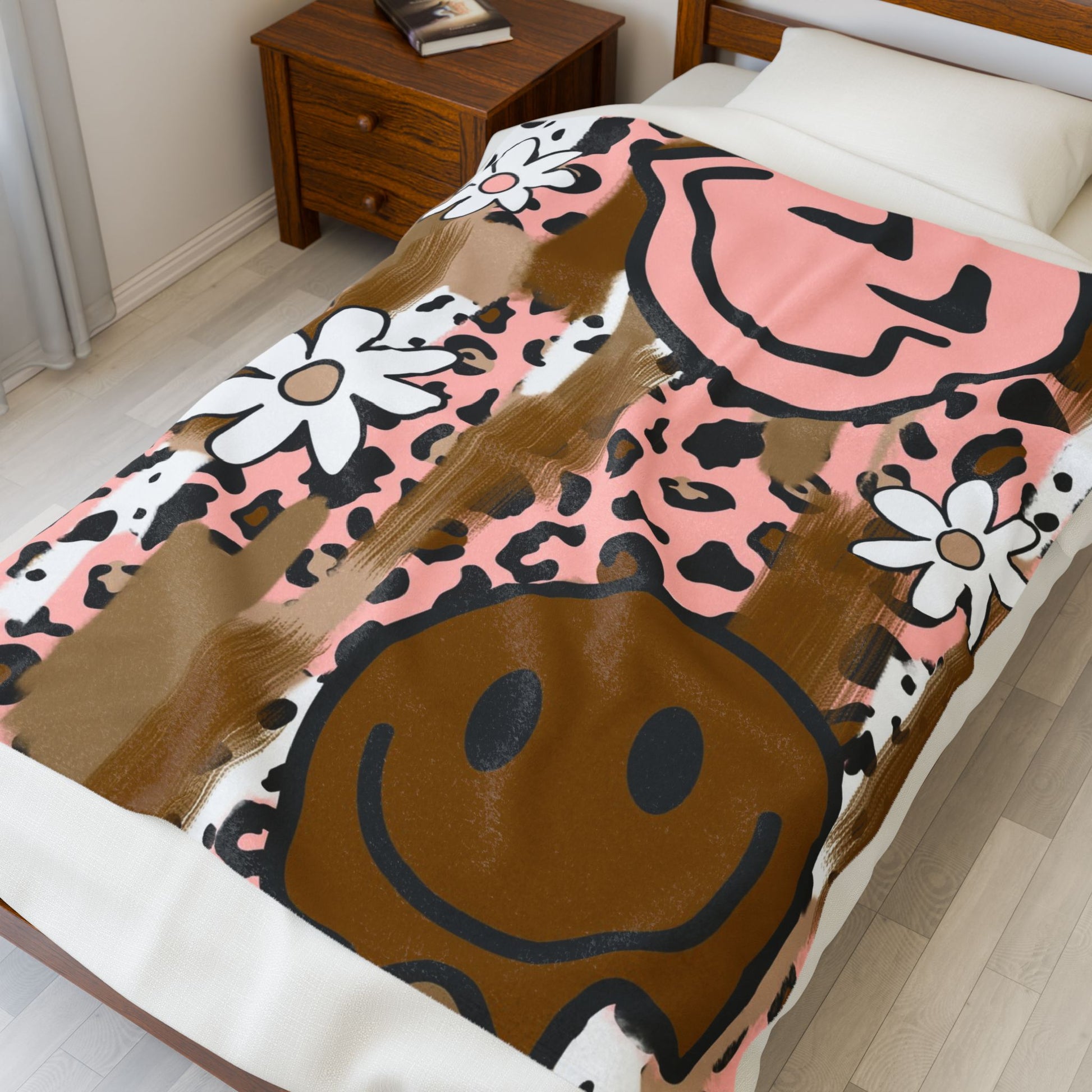 Sutfin Ghosts Pop Art Velveteen Plush Blanket, Artsulli - Art is Long, Life is Short, All Over Prints, , , , , , , 