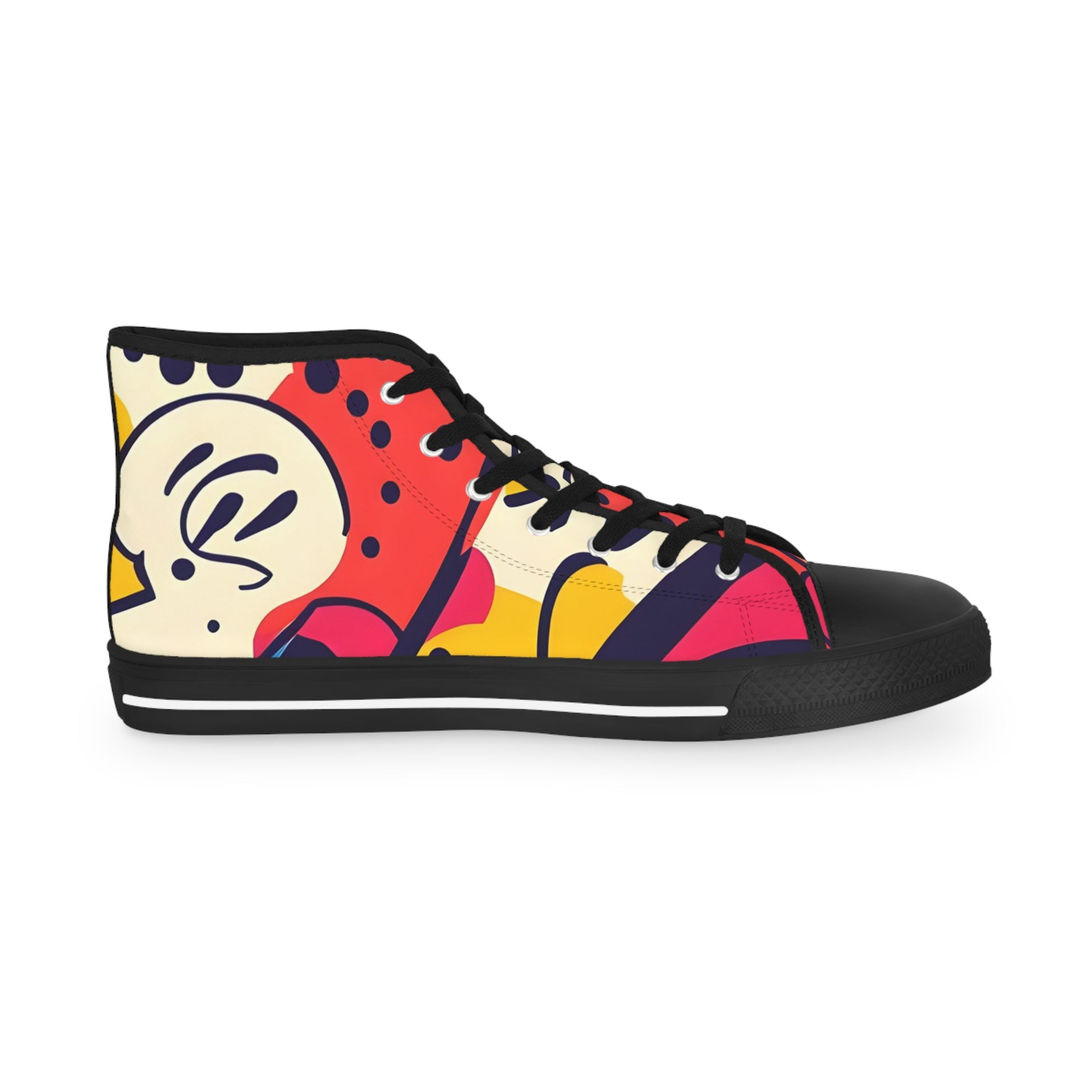 Comic x Pop Art Men's High Top Sneakers, Artsulli - Art is Long, Life is Short, Shoes, , , , , , , 