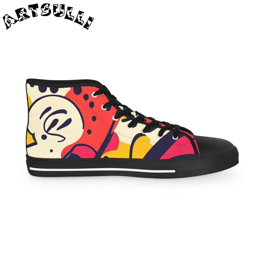 JAKKOUTTHEBXX Comic x Pop Art Men’s High Top Sneakers JAKKOUTTHEBXX