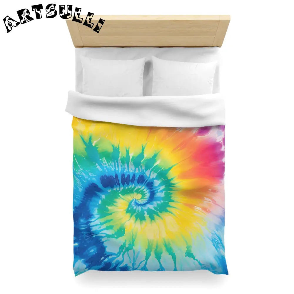 JAKKOUTTHEBXX Tie Dye Spiral Rainbow Duvet Cover 2025